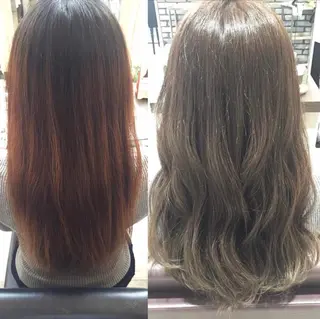 セミロング カラー 上新庄NO1髪質改善 See.店長深田強のヘアスタイル