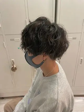 ショート カラー パーマ 髪質改善/ショート/ メンズカット/KAiのヘアスタイル