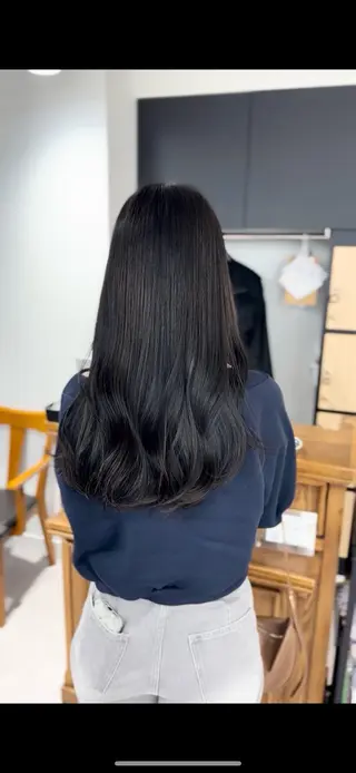 ロング カラー パーマ ヘアアレンジ メンズ キッズ レイヤーカット 🌿透け感カラーのヘアスタイル