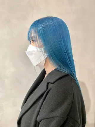 ロング カラー ハイトーン×レイヤー ／遠藤将太のヘアスタイル