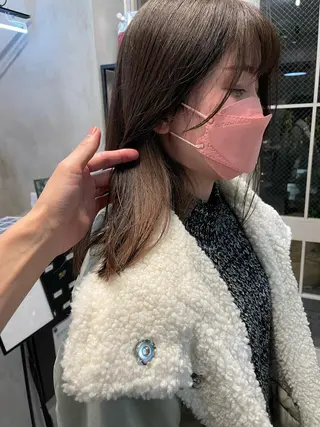 ロング カラー 小顔レイヤー×コンパ クトボブ/林隆平のヘアスタイル