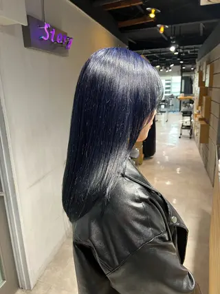 セミロング カラー NANAMI🩵 大人可愛い韓国ヘアのヘアスタイル