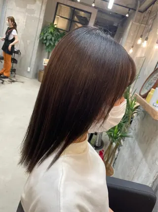 ミディアム カラー 石井希武/学芸大学/ パーマ/縮毛矯正のヘアスタイル