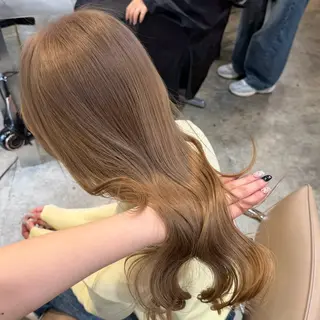 セミロング カラー ヘーゼルベージュ 🩰🤎miharuのヘアスタイル