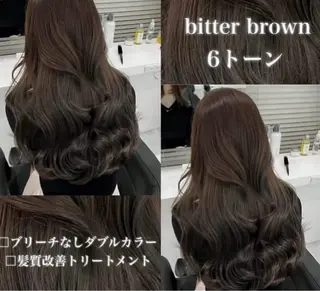 カラー 🤍ブリーチなし ブラウンhimi🤍のヘアスタイル
