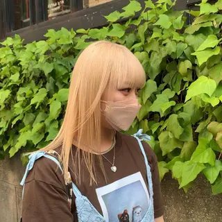 ミディアム カラー れい🫧 ハイトーン特化のヘアスタイル