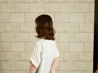 セミロング カラー ヘアアレンジ 舘 晴香のヘアスタイル