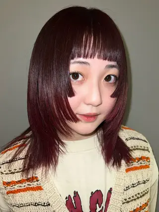 ミディアム カラー 圧倒的デザイン力 店長🎨RENAのヘアスタイル