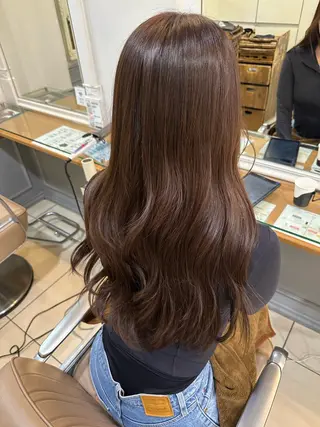 ロング 横浜⭐️カラーセット モデル💫あみ💫のヘアスタイル