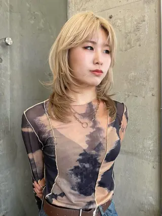 ミディアム カラー RIN🎀レイヤー/ ボブ/オリーブカラーのヘアスタイル