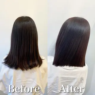 ミディアム カラー 髪質改善特化 安東駿介のヘアスタイル