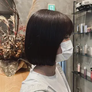 ショート 縮毛矯正・似合わせ タナカ レイヤのヘアスタイル