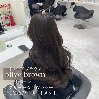 カラー 🤍ブリーチなし ブラウンhimi🤍のヘアスタイル
