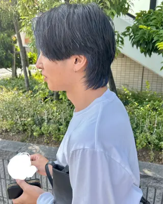 カラー メンズ あべ しおりのヘアスタイル