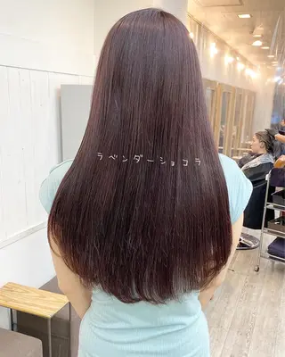 セミロング カラー ☀️透明感color KURO☀️のヘアスタイル