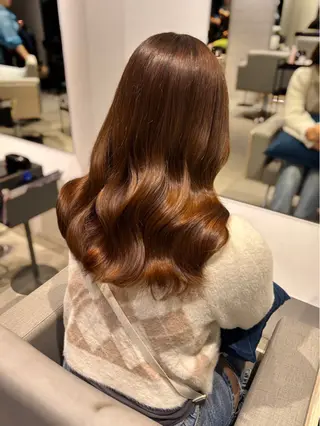 ミディアム カラー ヘアアレンジ 銀座/韓国レイヤー/ 艶カラー🍓原田侑依のヘアスタイル