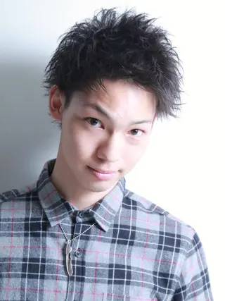 ショート カラー メンズ メンズヘア特化 崎田 成人のヘアスタイル