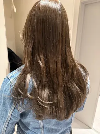 セミロング カラー ヘアアレンジ オリーブ透明感カラー 表参道/MIKUのヘアスタイル