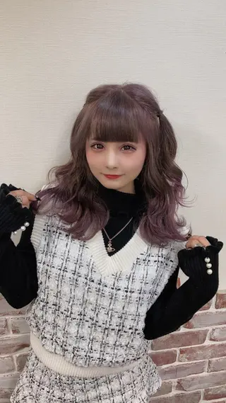 カラー ミディアム カラー&プルエクステ 大人気！！のヘアスタイル