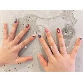 カラー ネイル マツエク・マツパ illum hicariのネイルデザイン