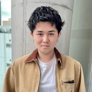 ショート パーマ メンズ ⚾️横浜メンズカット 阿部龍馬🍺🍔のヘアスタイル