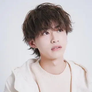 ミディアム カラー パーマ メンズ ハイトーン/メンズマ ッシュ/KYOHEIのヘアスタイル
