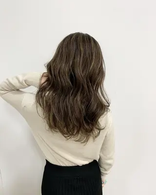 ロング カラー レイヤー×縮毛矯正 深見 拓のヘアスタイル