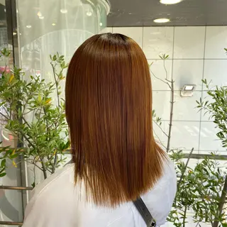 ミディアム カラー 髪質改善 ネイル コトミ🐸のヘアスタイル
