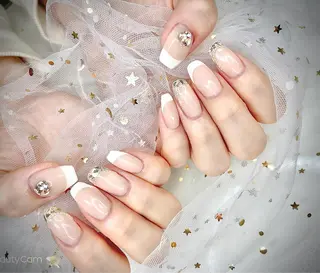 ネイル I-nailロング /ワンホン/キラキラのネイルデザイン