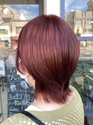 ショート カラー 透明感カラー 板橋　島村美咲のヘアスタイル