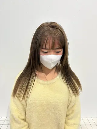 ロング カラー ヘアアレンジ メンズ 坂本 エマのヘアスタイル