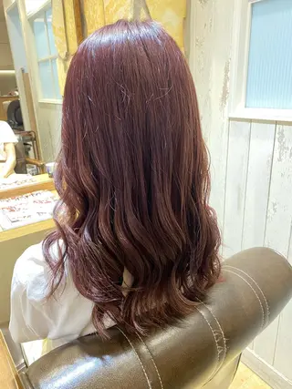 セミロング カラー kawabe maikoのヘアスタイル