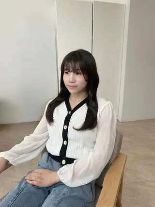 セミロング 栄/久屋大通/美髪 /透明感カラー/加藤のヘアスタイル