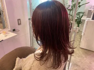 セミロング カラー 【ウルフ/レイヤー/ 白髪ぼかし】タツヤのヘアスタイル