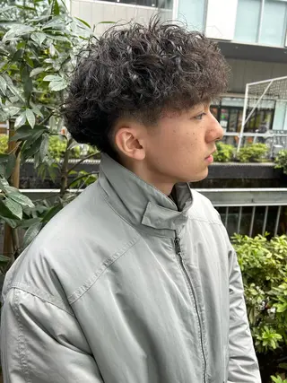 ショート パーマ メンズ 💈メンズ短髪特化 ✂︎伊藤大輝💈のヘアスタイル