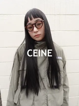ミディアム カラー パーマ CEINE【セーヌ】 三軒茶屋のヘアスタイル