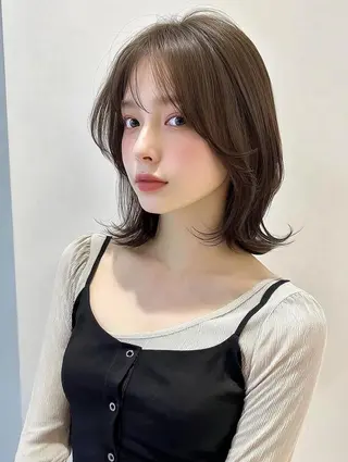 ミディアム カラー レイヤーカット✨ 福井雄登のヘアスタイル