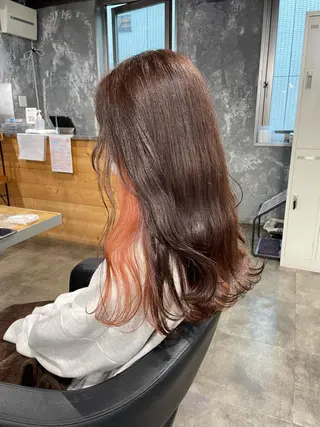ロング カラー 赤み消しカラー 🍀JUNKIのヘアスタイル