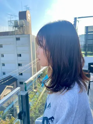 セミロング 園田 渉 ◤SHIKIO◢のヘアスタイル
