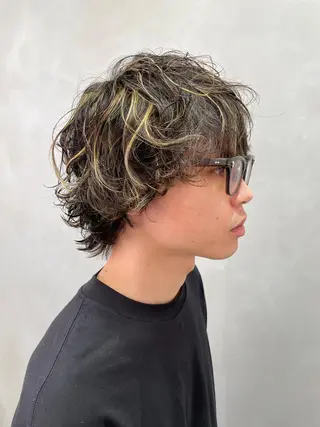 カラー パーマ メンズ 福永速人 /メンズパーマのヘアスタイル