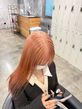 セミロング カラー ハイトーン 横浜💞ミオのヘアスタイル