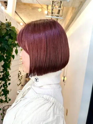 ショート カラー ブリーチ有無Wカラー メンズパーマ大成のヘアスタイル