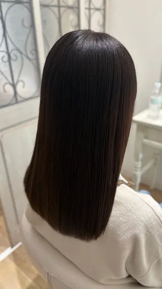 ミディアム カラー 似合わせ 顔周りYUUGAのヘアスタイル
