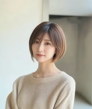 ショート カラー 縮毛矯正 特化生田のヘアスタイル