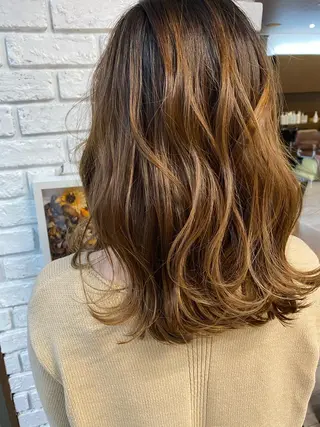 ミディアム カラー 日比 貴大/ minim hairのヘアスタイル