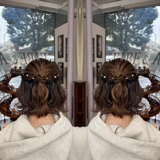 ショート ヘアアレンジ 💎ハイトーン/艶 カラー モエカ💎のヘアスタイル