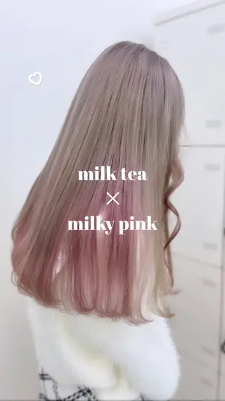 セミロング カラー ヘアアレンジ 愛されカラー🩷 はるなのヘアスタイル