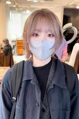 ミディアム カラー パーマ ヘアアレンジ メンズ キッズ ネイル マツエク・マツパ アイブロウ 🦕ウルフカット 🦕ａｋｉｈｏのヘアスタイル