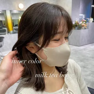 ミディアム カラー DAIKIベージュ 🍂レイヤーカットのヘアスタイル