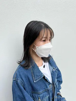 ミディアム カラー 「sumi」 AMIのヘアスタイル